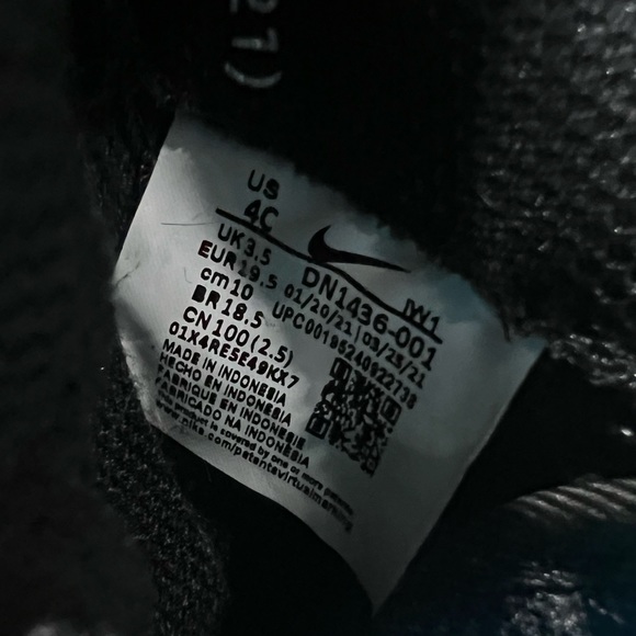 Space Jam x Air Force 1 '07 TD 'Computer Chip' Black Sneakers For Baby Size 4C - Picture 8 of 12
